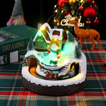 Christmas Village Figurine Integrated LED Snow-Covered Roofs