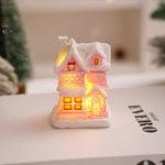 Christmas Village House Integrated LED Frosted Ceramic Plastic
