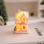 Christmas Village House Integrated LED Frosted Ceramic Plastic
