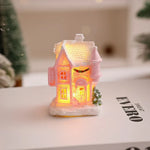Christmas Village House Integrated LED Frosted Ceramic Plastic
