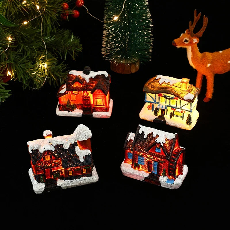 Christmas Village House Warm LED Tabletop Centerpiece