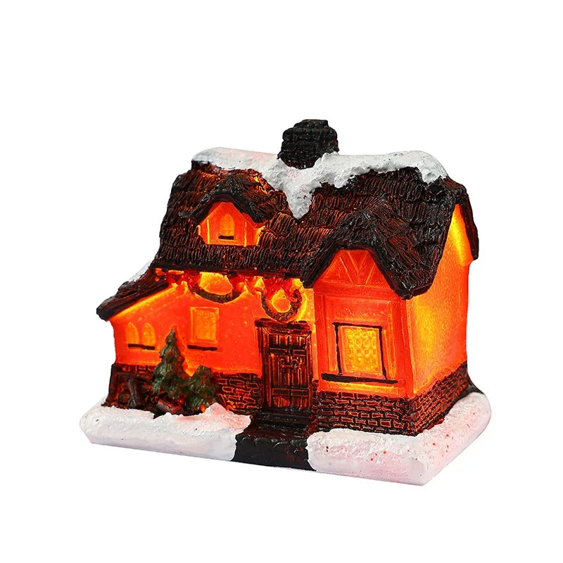 Christmas Village House Warm LED Tabletop Centerpiece