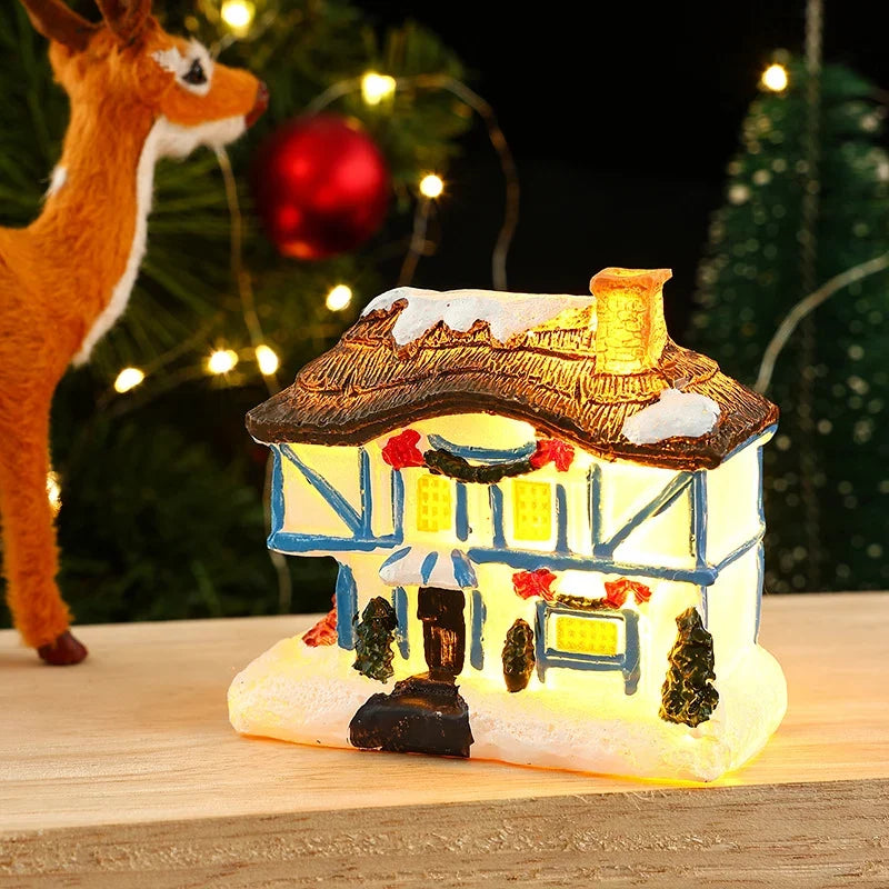 Christmas Village House Warm LED Tabletop Centerpiece
