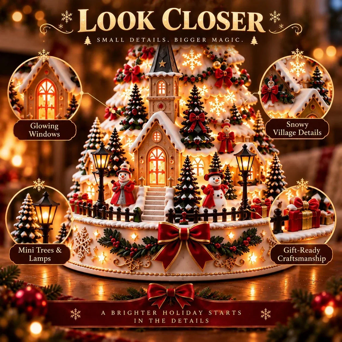 Christmas Village Illuminated Wall & Ceiling Projection