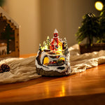 Christmas Village Scene Handcrafted Illuminated Centerpiece