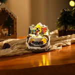 Christmas Village Scene Handcrafted Illuminated Centerpiece