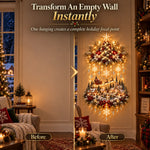 Christmas Wall Decor Tree & Village Warm Lights
