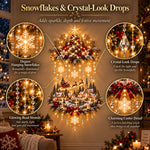 Christmas Wall Decor Tree & Village Warm Lights