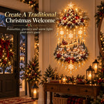 Christmas Wall Decor Tree & Village Warm Lights