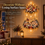 Christmas Wall Decor Tree & Village Warm Lights