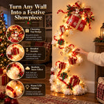 Christmas Wall Decoration Cascading Warm Golden Lights
