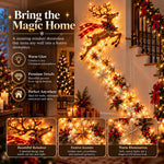 Christmas Wall Decoration Cascading Warm Golden Lights