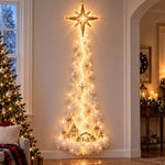 Christmas Wall Decoration Cascading Warm Golden Lights