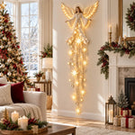 Christmas Wall Light Angel With Cascading Stars Warm White