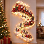 Christmas Wall Light LED Festive Glow Santa Train Design
