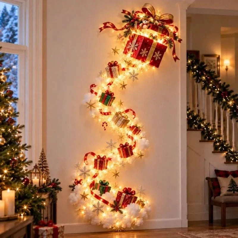 Christmas Wall Light LED Festive Glow Santa Train Design