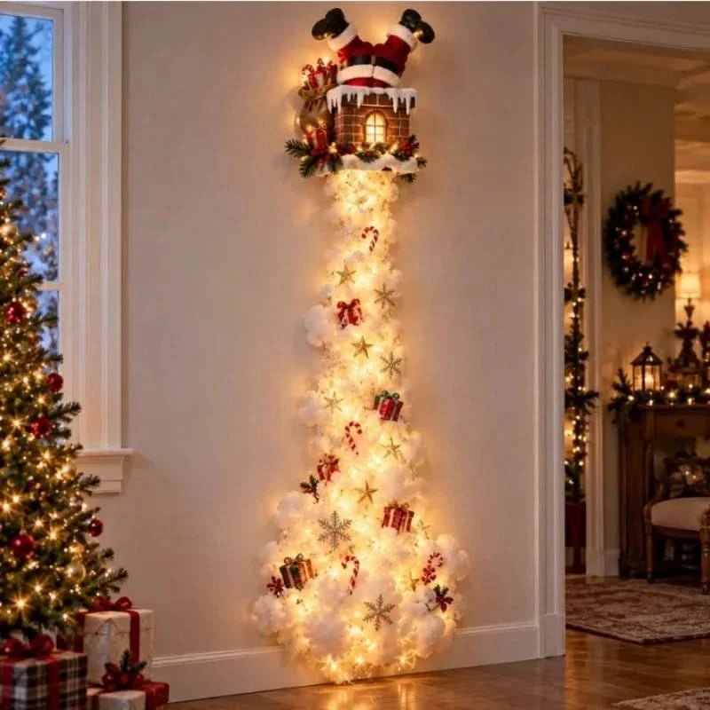 Christmas Wall Light LED Festive Glow Santa Train Design