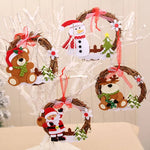 Christmas Wreath Felt Snowman Natural Twigs Indoor & Outdoor