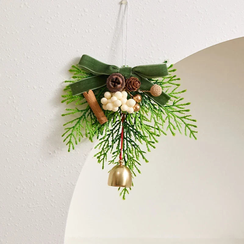 Christmas Wreath Lifelike Pine Cones & Berries Weather-Resistant