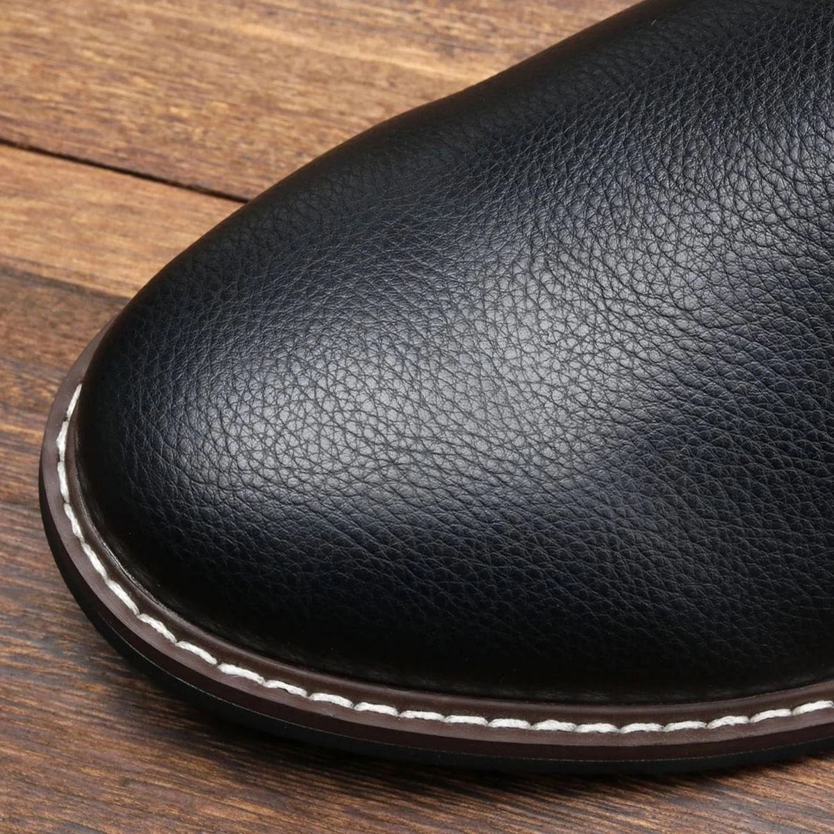 Chukka Boots Pebbled Leather Cushioned Insole Rubber Sole