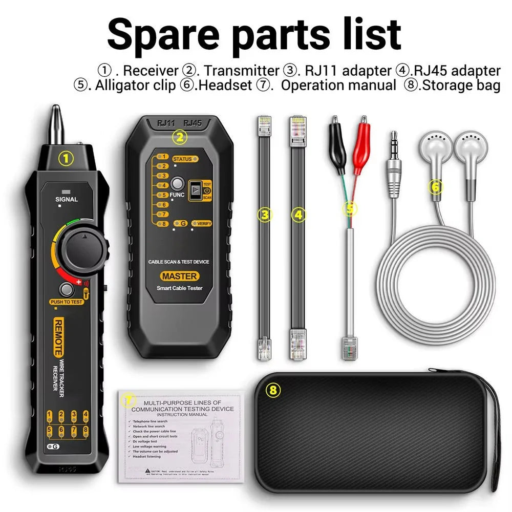 Circuit Breaker Finder & Cable Tester RJ45 RJ11 LED