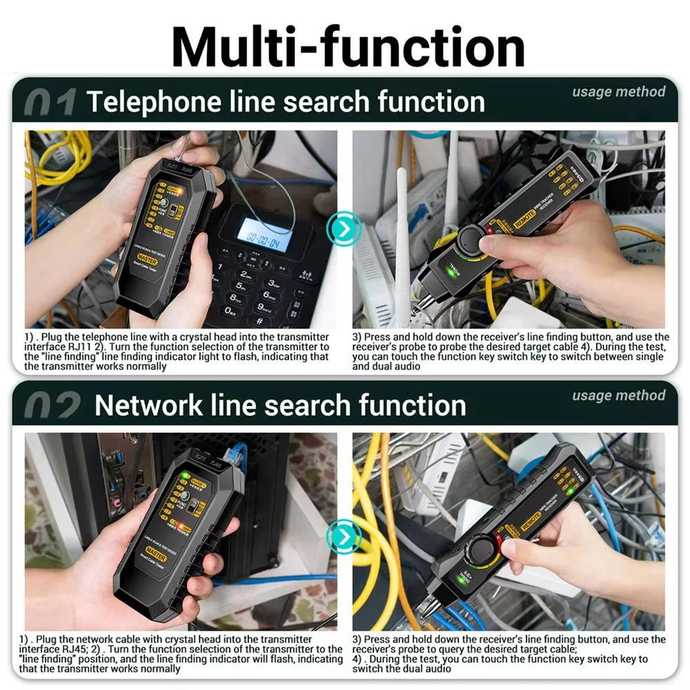 Circuit Breaker Finder & Cable Tester RJ45 RJ11 LED