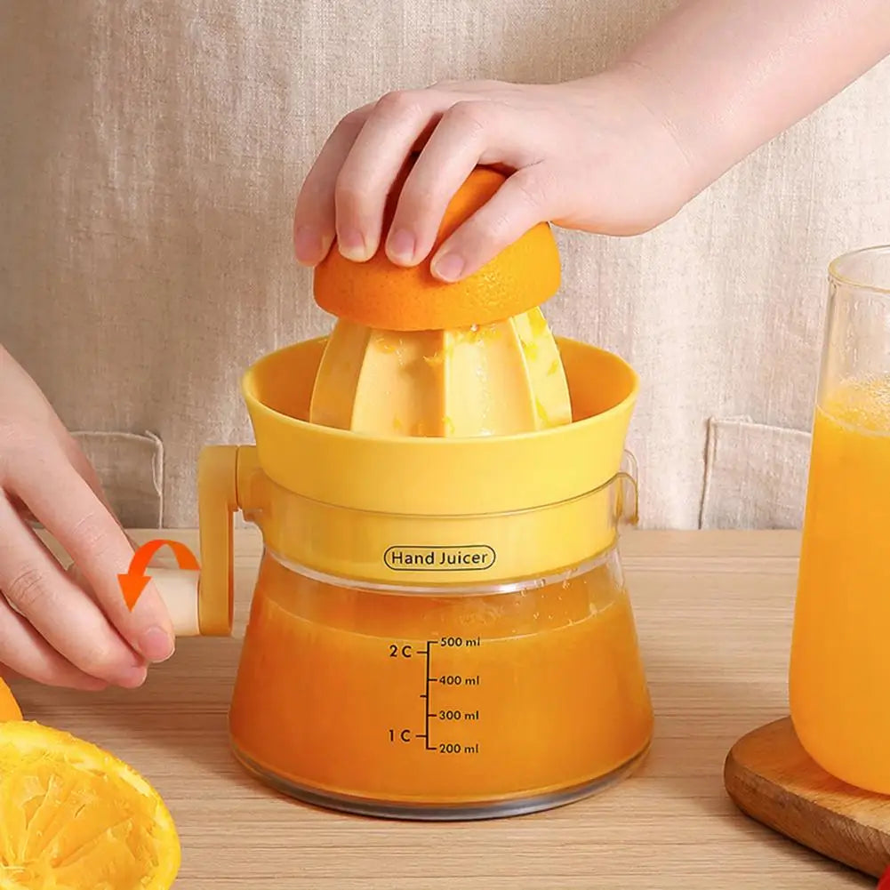 Citrus Juicer Ergonomic Hand Crank Dishwasher-Safe Compact Design