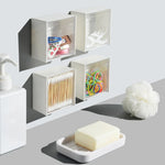 Clamshell Storage Box Wall-Mounted Transparent Lid Moisture-Resistant