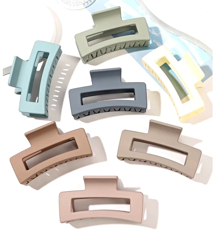 Claw Hair Clips Soft-Touch Matte Set of 3