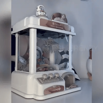 Claw Machine Tabletop Arcade Game With Plush Prizes & Coins
