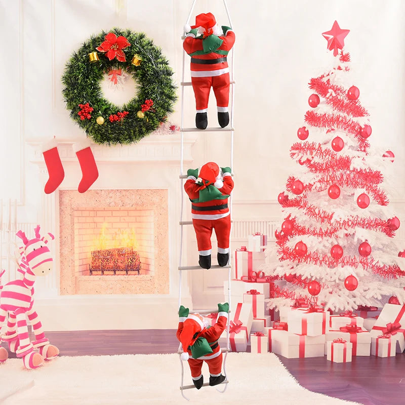 Climbing Santa 12 Inch Weather-Resistant Easy-Hang Fixtures