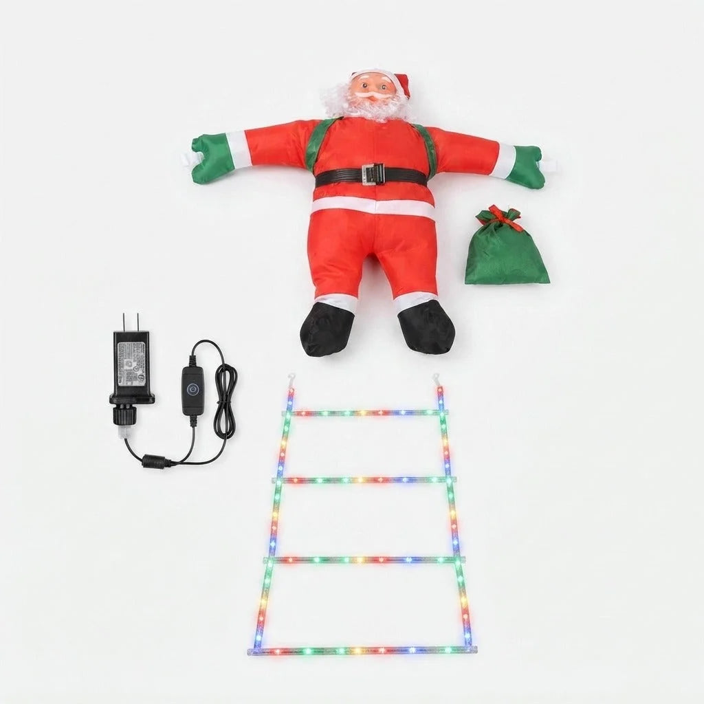 Climbing Santa Decoration LED Ladder Indoor & Outdoor Lights