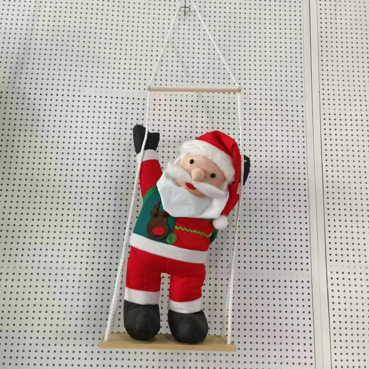 Climbing Santa Figurine Durable Vibrant Finish Indoor Outdoor