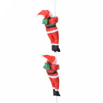 Climbing Santa Figurine Durable Vibrant Finish Indoor Outdoor