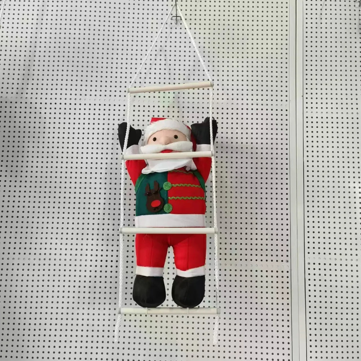 Climbing Santa Figurine Durable Vibrant Finish Indoor Outdoor