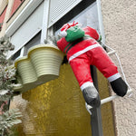 Climbing Santa Figurine Durable Vibrant Finish Indoor Outdoor