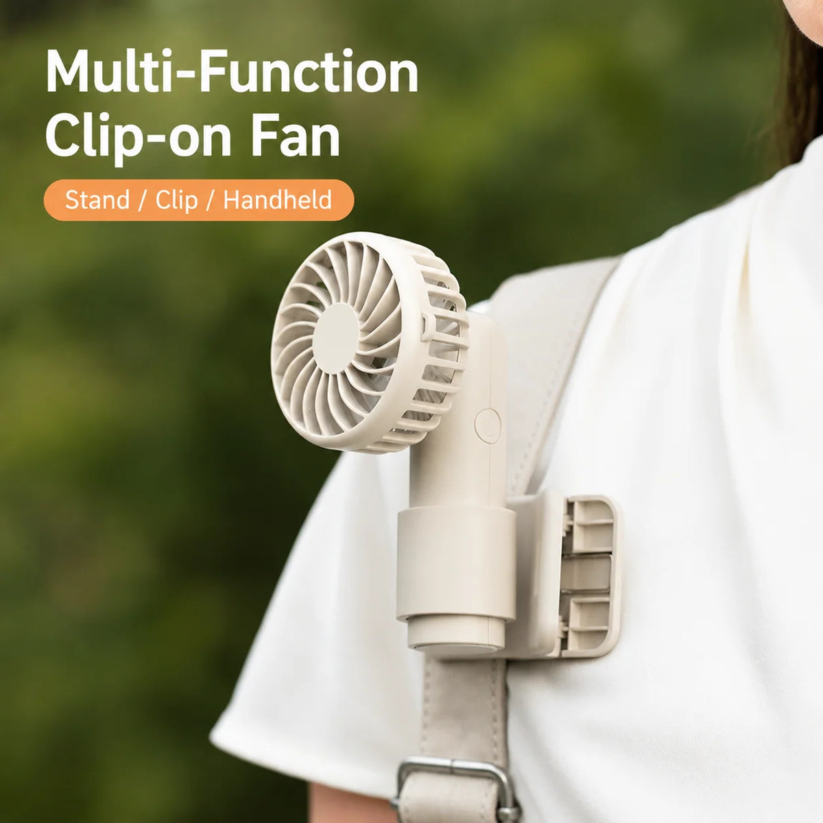 Clip-On Fan USB Rechargeable 3-Speed 90 Degree Tilt