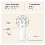 Clip-On Fan USB Rechargeable 3-Speed 90 Degree Tilt