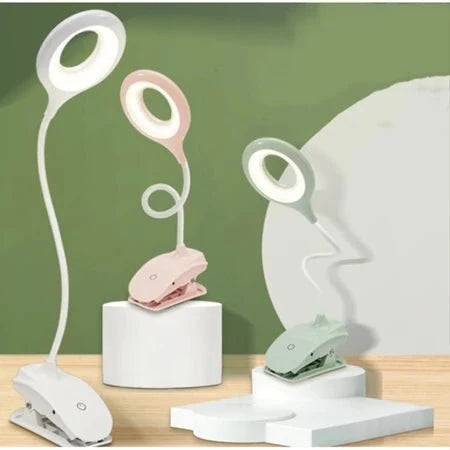 Clip-On Reading Lamp Dimmable Adjustable Neck USB-Powered