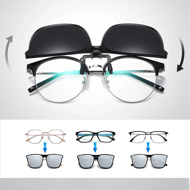 Clip-On Sunglasses Flip-Up Polarized UV400
