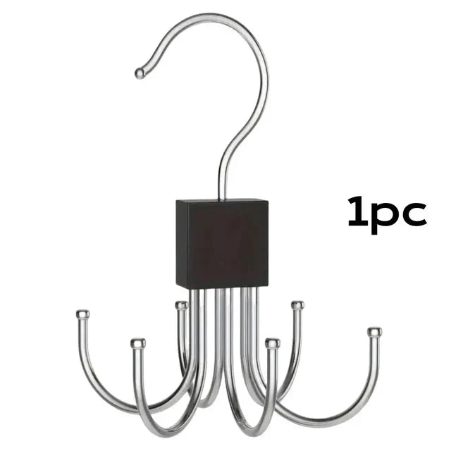 Closet Hook Organizer 360° Rotating Metal 6 Hooks