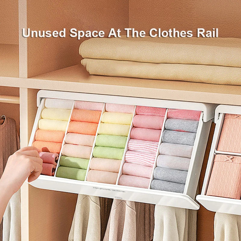 Closet Organizer Box Self-Adhesive Stackable ABS