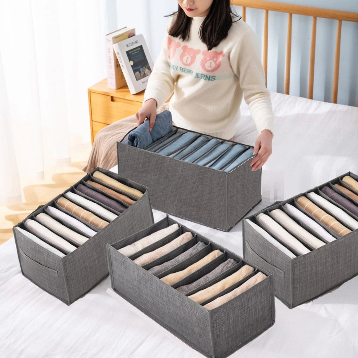 Closet Organizer Multi-Compartment 7 or 9 Grid Storage