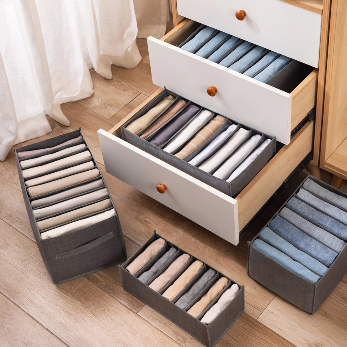 Closet Organizer Multi-Compartment 7 or 9 Grid Storage