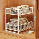 Closet Organizer Stackable Pull-Out Wire Mesh Drawers