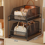 Closet Organizer Stackable Pull-Out Wire Mesh Drawers