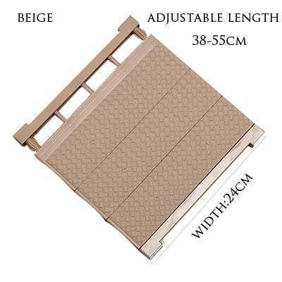 Closet Shelf Organizer Adjustable No-Drill Installation