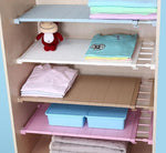 Closet Shelf Organizer Adjustable No-Drill Installation