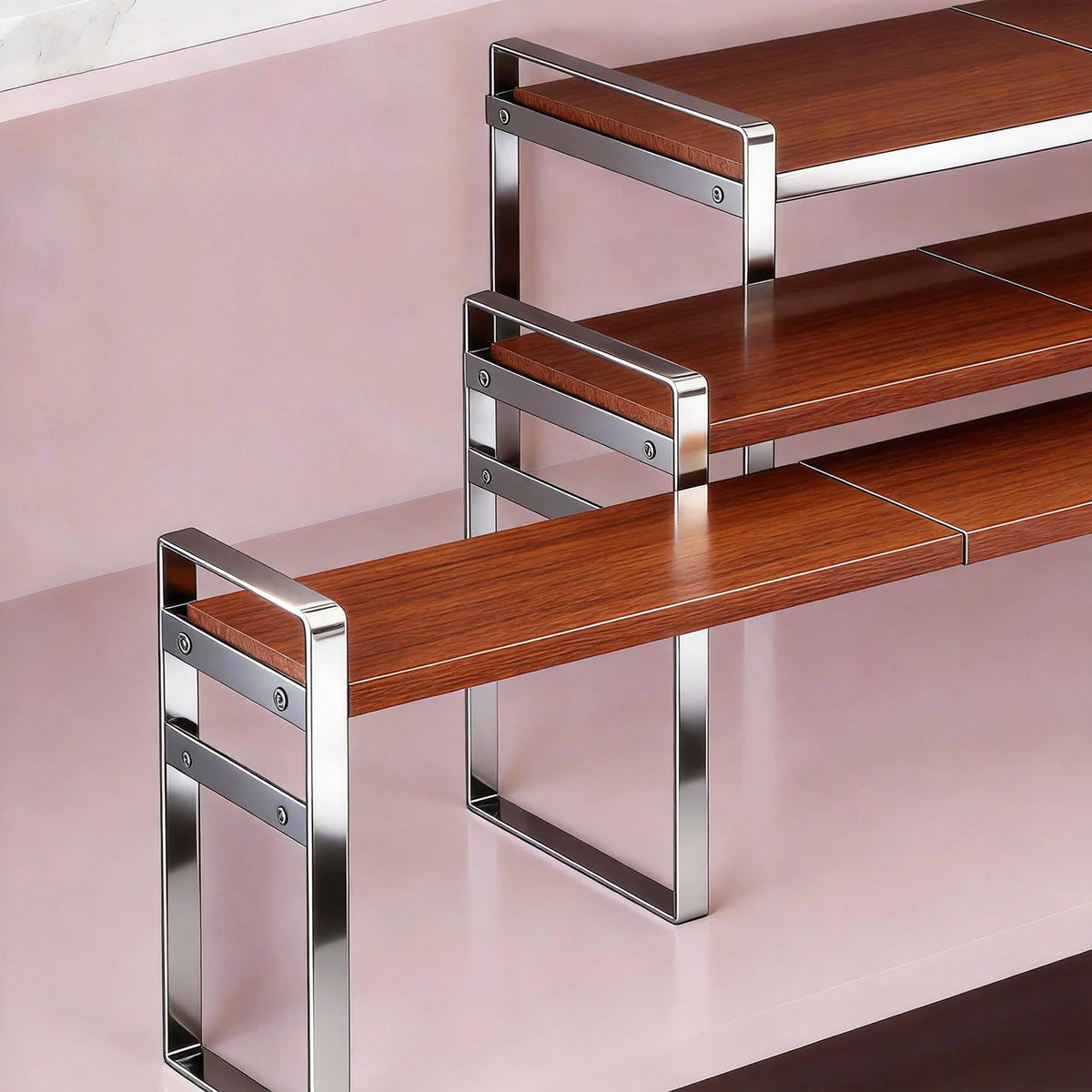 Closet Shelf Riser Adjustable Steel Stackable Storage