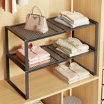 Closet Shelf Riser Adjustable Steel Stackable Storage